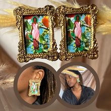 Load image into Gallery viewer, Picture Frame Earrings | Dangle , Stud

